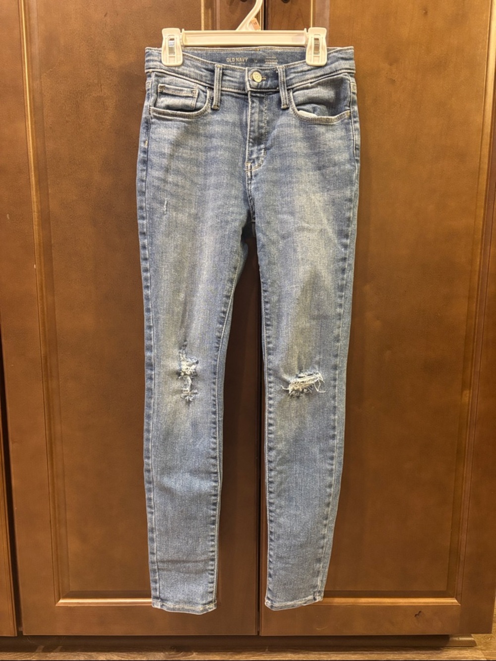 Old Navy High Rise Rockstar Jeggings with Knee Rips girls size 14